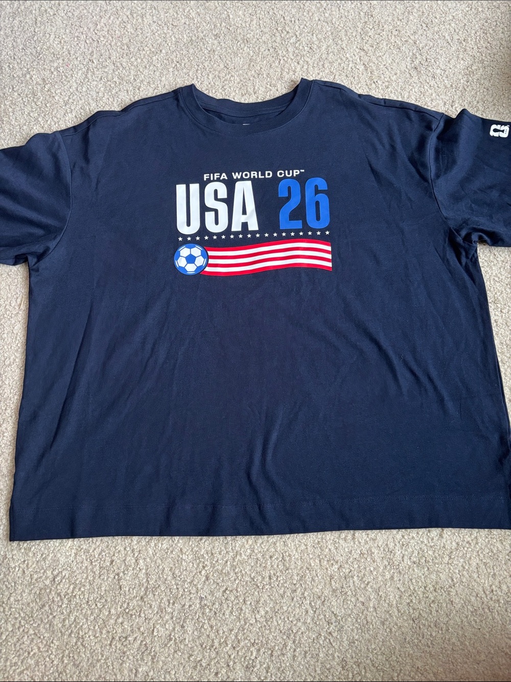 USA 26 Soccer Graphic Short Sleeve Tee - Navy